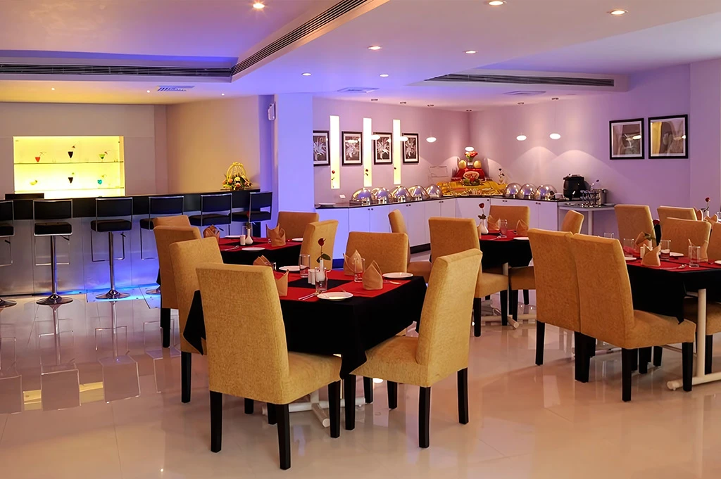 Image of Restaurant area at A Hotel Jalandhar